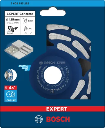 Bosch EXPERT betooni teemantlihvimispea 125 mm nurklihvijatele.